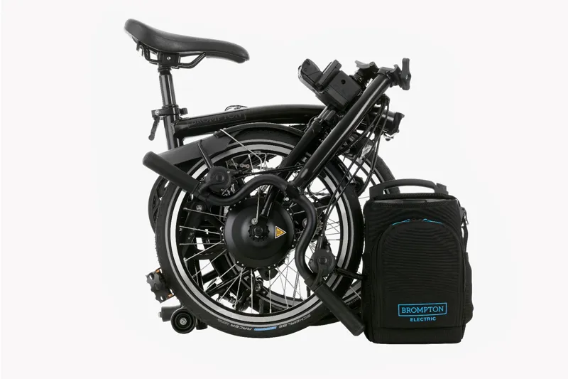 Brompton Electric C-Line Explore High Bar Electric Folding Bike 2022 Black-3